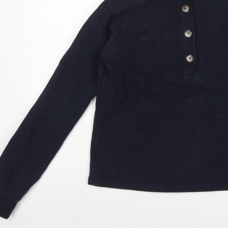 Baukjen Women’s Navy Blue UK 8 Henley Button Sweatshirt