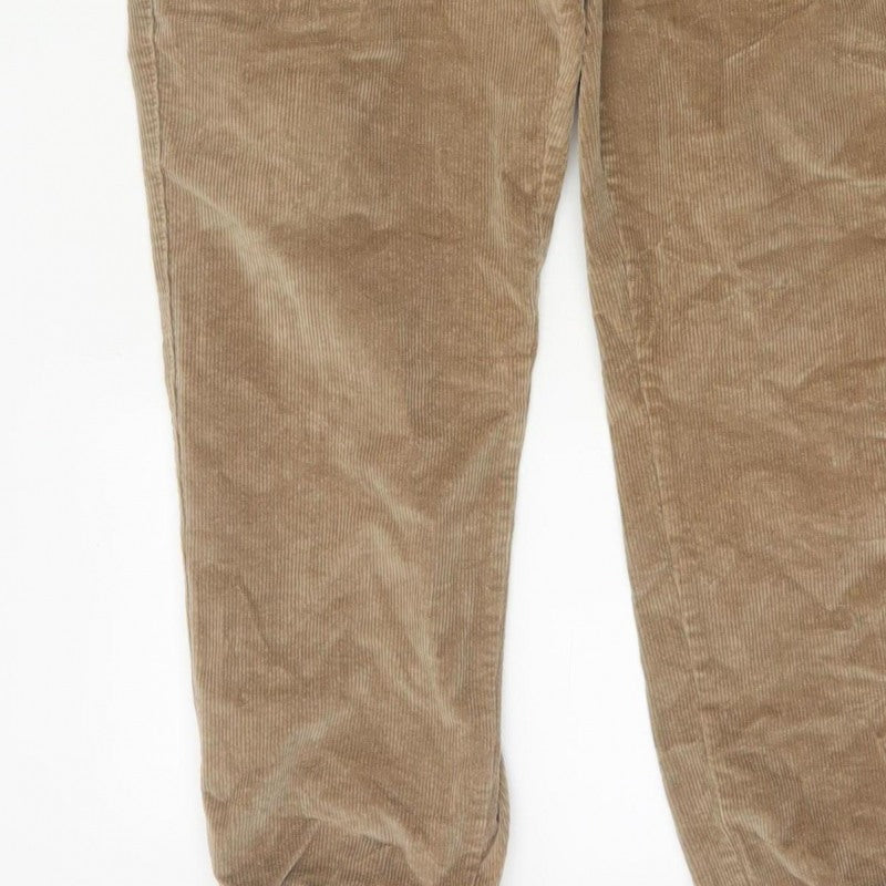 Denim Co. Men’s Beige M Corduroy Cuff Jogger Trousers Drawstring