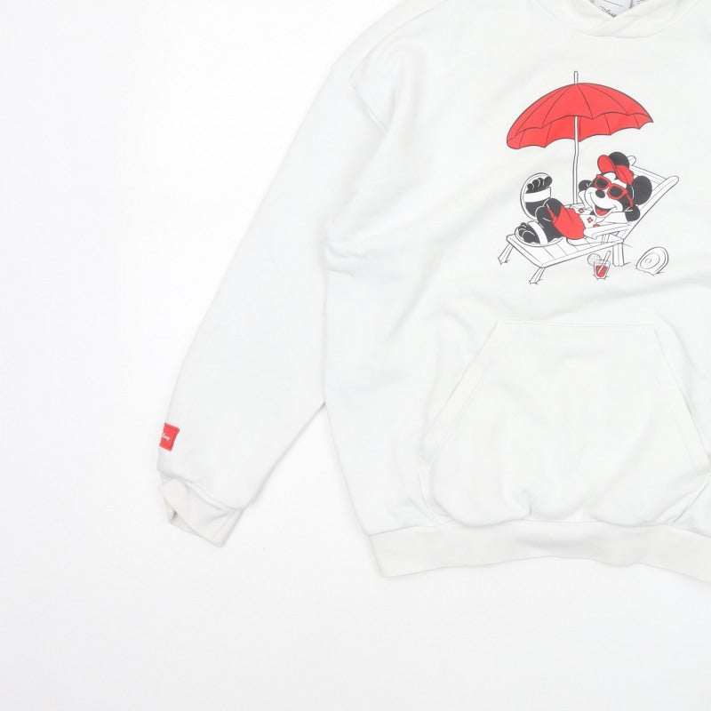 Adidas Disney Boys White 11-12 Years Mickey Mouse Pullover Hoodie