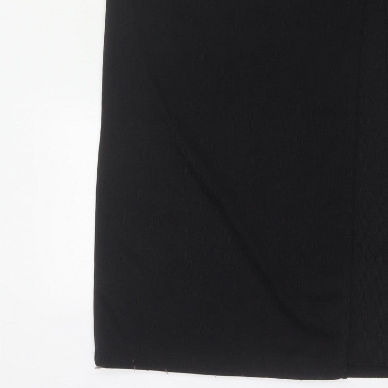 PrettyLittleThing Women Black UK 14 Long Stretch Pencil Skirt