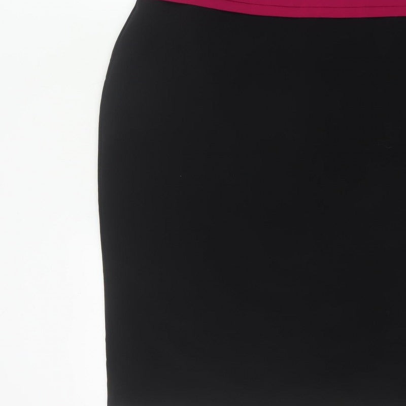 Per Una Women Multicoloured Size 18 Pencil Dress Ruffle Workwear