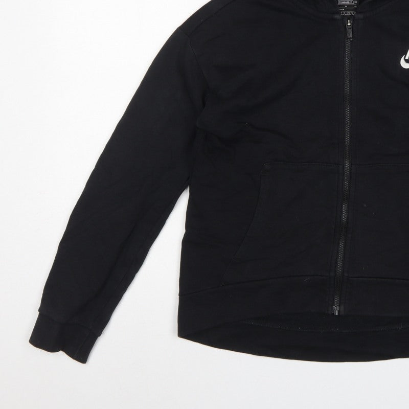Nike Boys Black XL 13-14 Years Full Zip Hooded Hoodie Logo