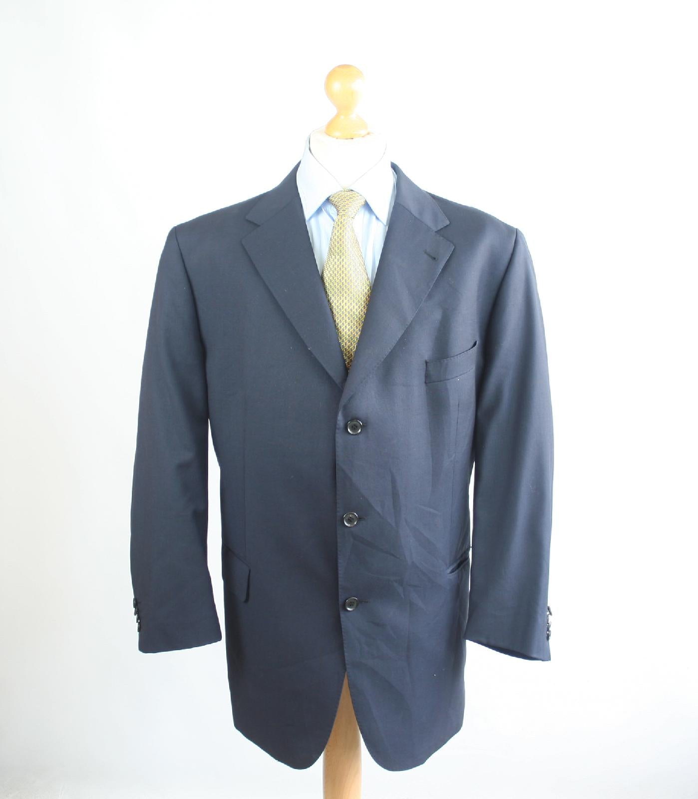 Jaguar Mens Blue Wool Suit Jacket 48 Chest (Regular)