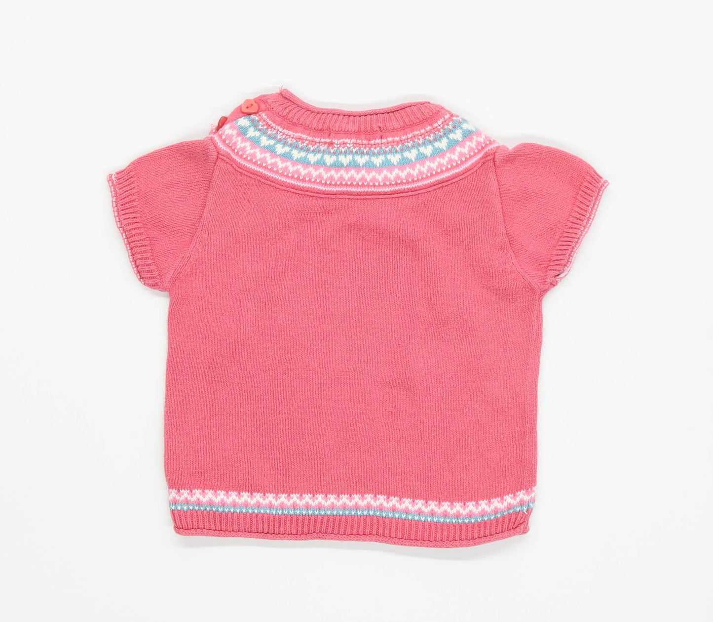 Marks & Spencer Girls Striped Pink Top Age 2-3