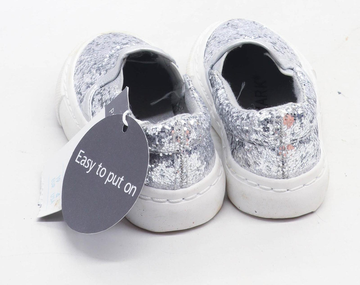 Primark Girls UK Size 3 Silver Glitter Shoes