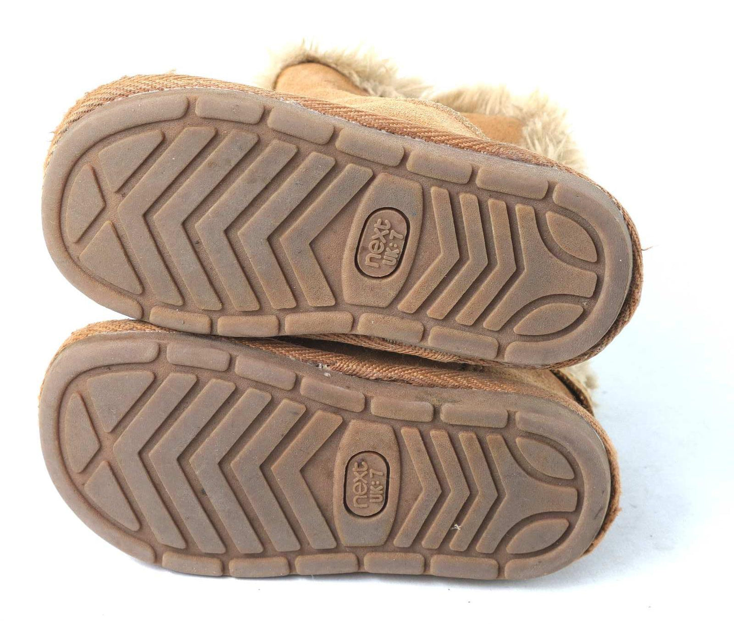 Next Girls UK Size 7 Brown Leather Winter Boots