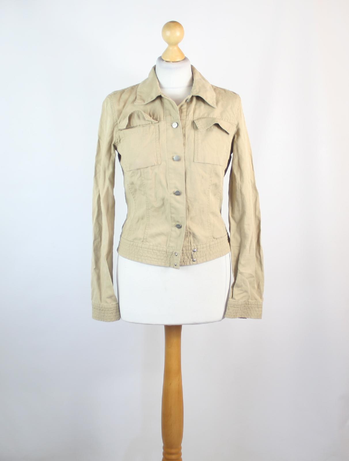 Mexx Womens Size 10 Brown Cotton Blend Jacket