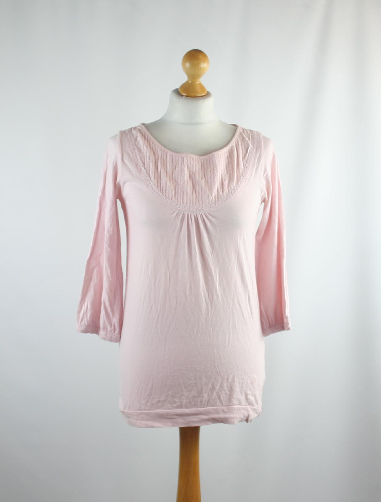 Amichi Womens Size M Pink Plain Cotton Blouse