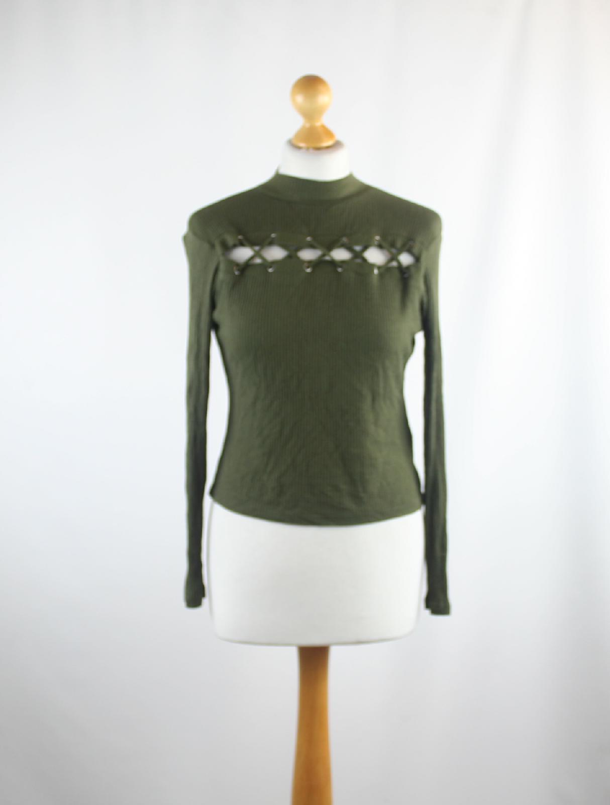 Atmosphere Womens Size 14 Green Striped Basic Tee