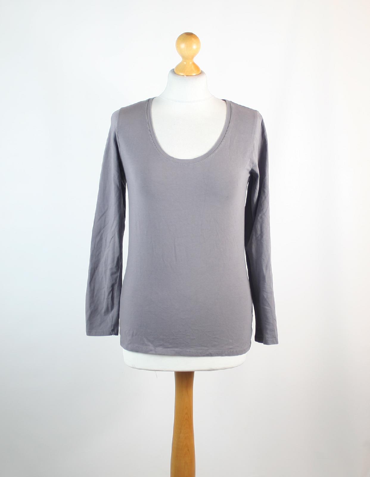 Atmosphere Womens Size 12 Grey Plain Cotton Blend Basic Tee