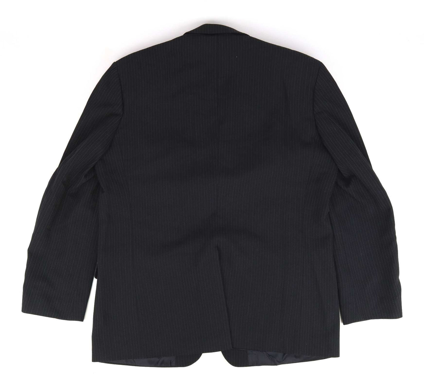 Jonathan Adams Mens Black Striped Suit Jacket 42 Chest (Regular)