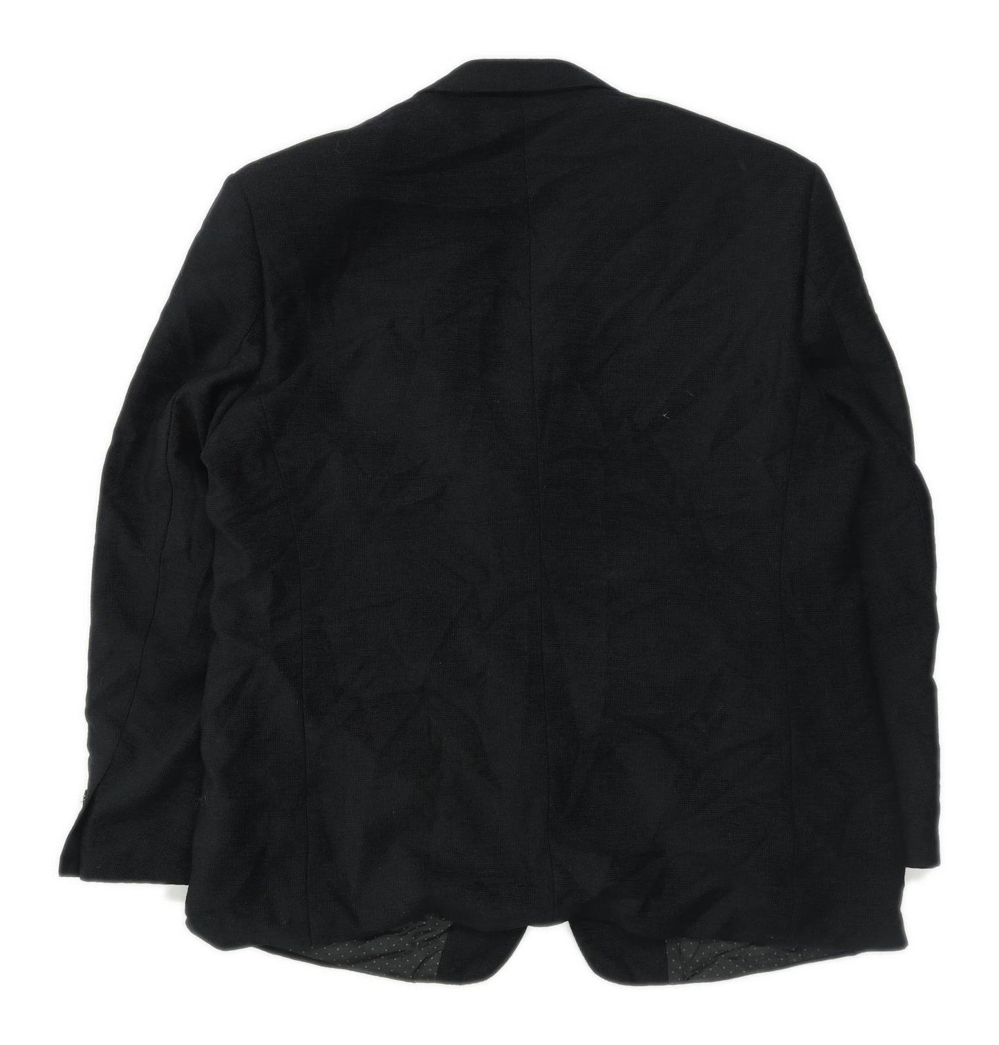Oakman Mens Black Suit Jacket 42 Chest (Short)