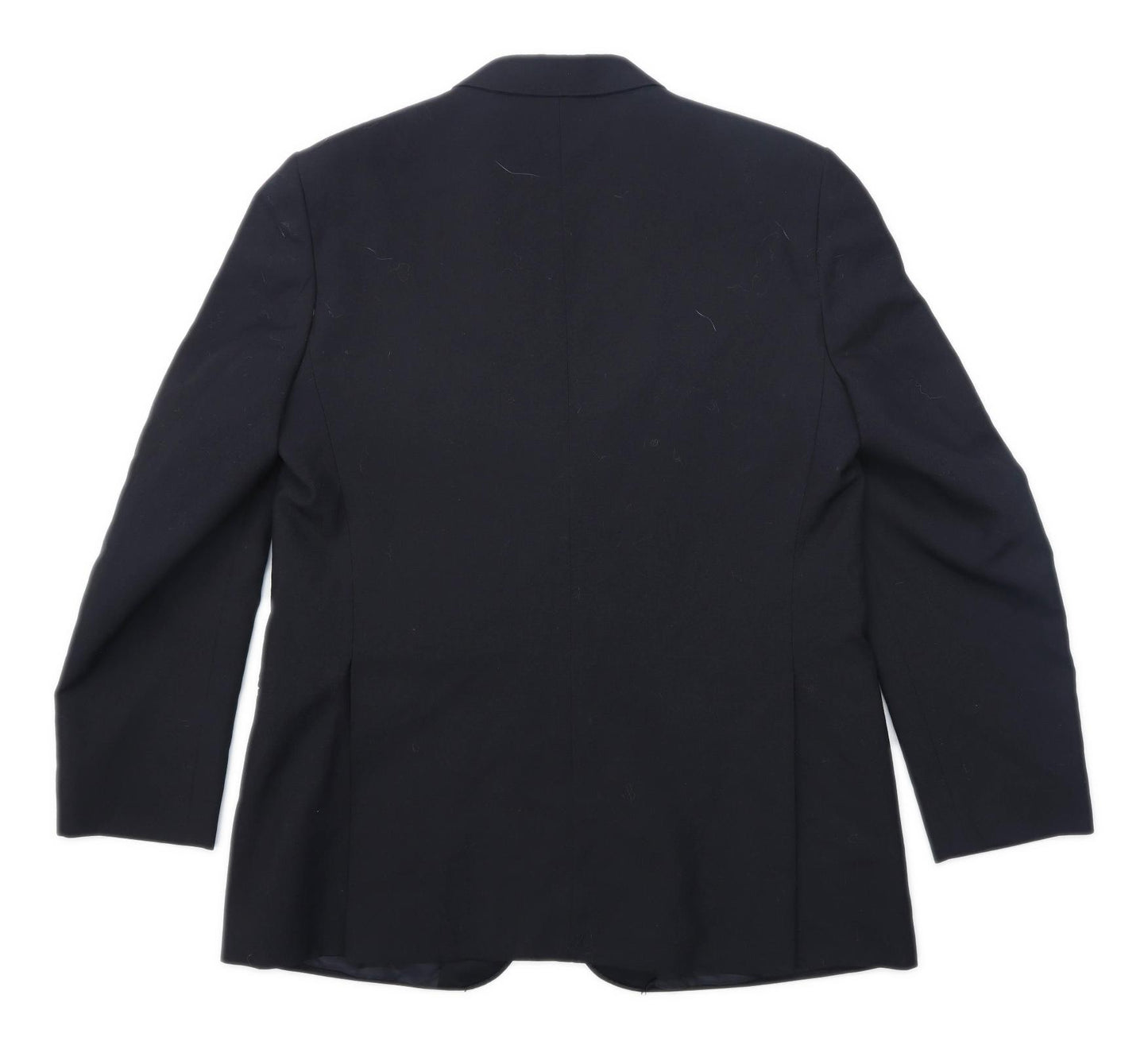 Trevira Mens Wool Blend Black Suit Jacket 38 Chest (Regular)