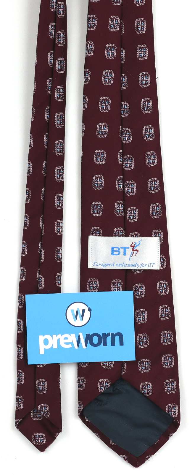 BT British Telecom Mens Red Corporate Classic Fit Tie
