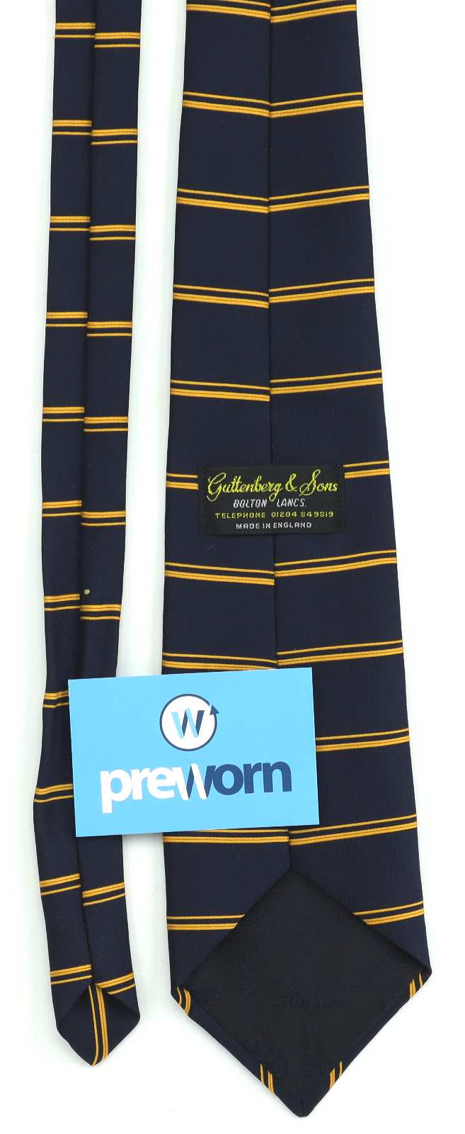 Benefit Year 2002 Neil NMK Smith Mens Blue Cricket Wide Fit Tie