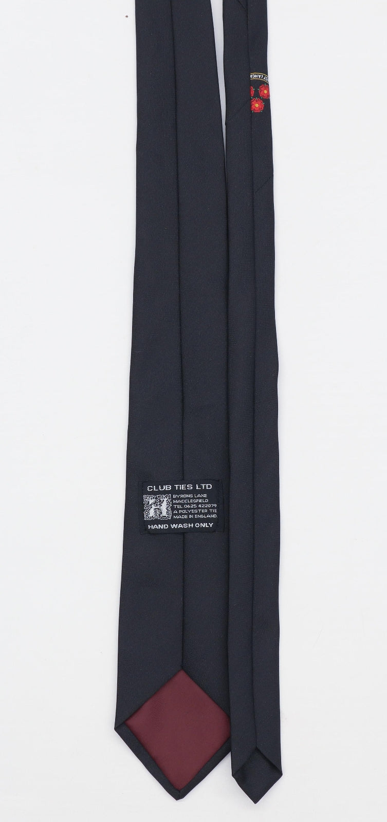 East Lancashire Club Ties Mens Black Crested Classic Fit Tie