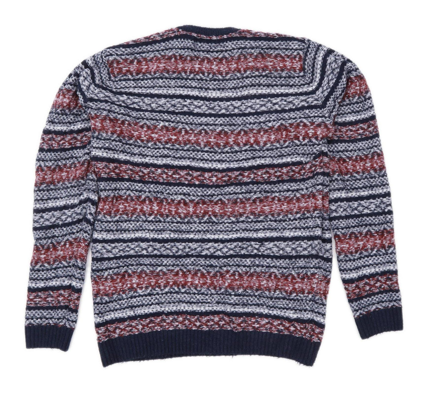 ACW85 Mens Size M Striped Multi-Coloured Jumper