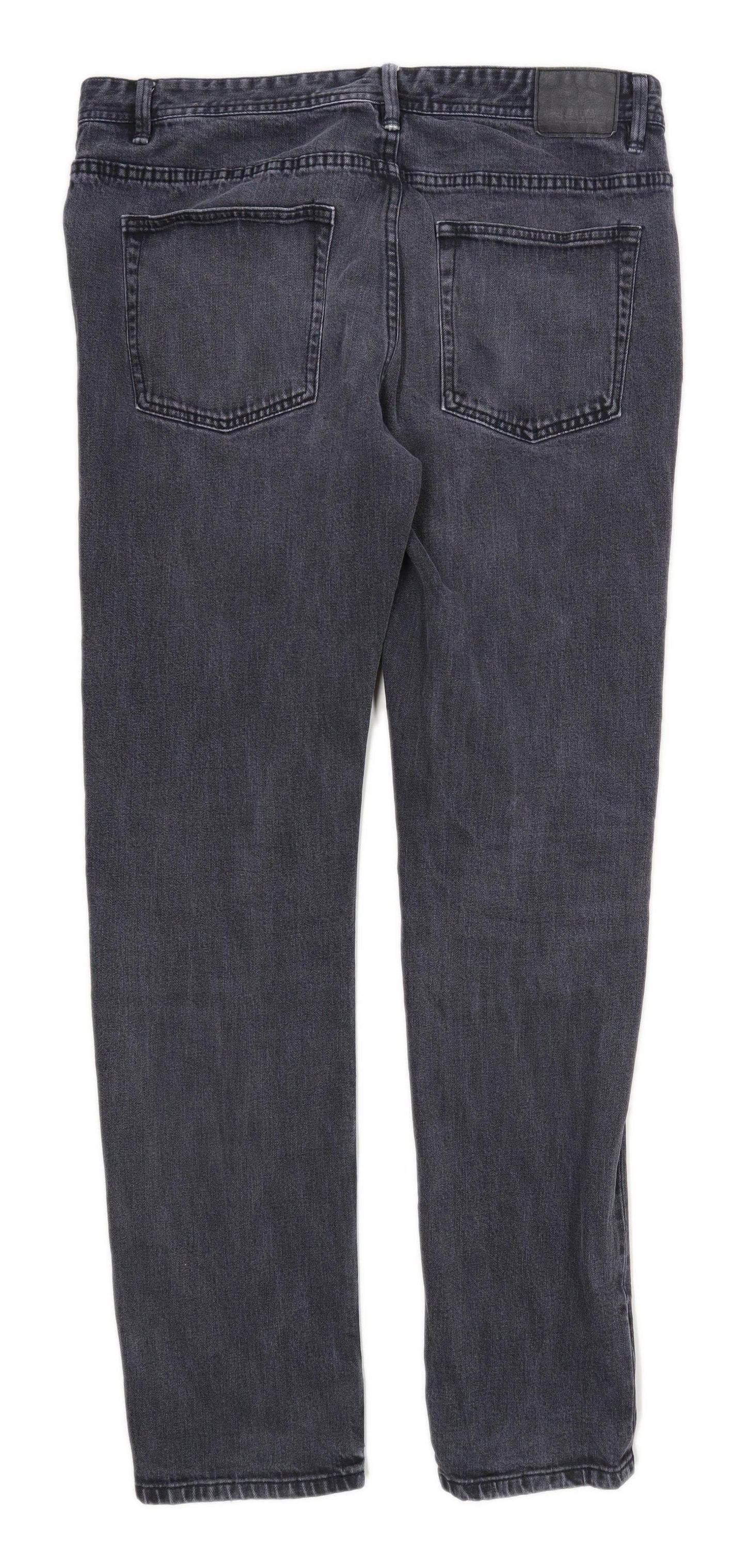 Kiomi Mens Black Denim Jeans Size W34/L33