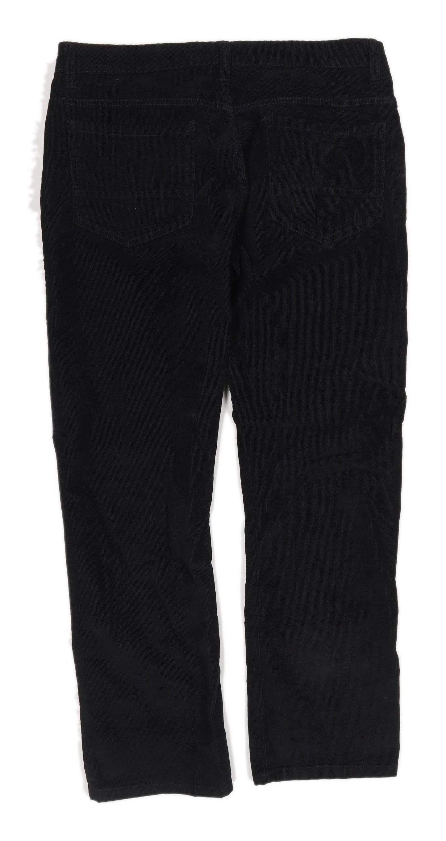 Denim Co Mens Textured Black Corduroy Jeans Size W34/L30