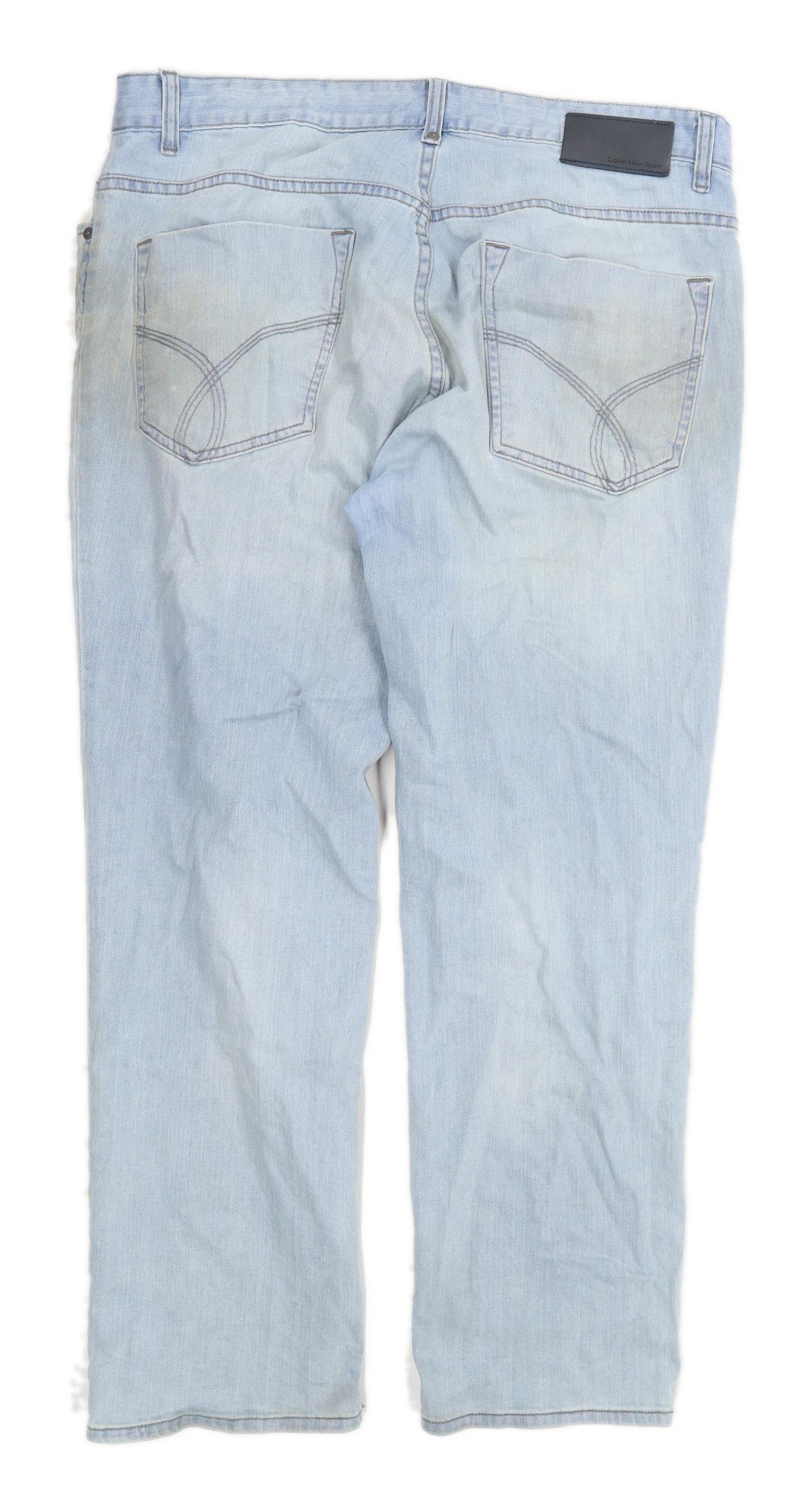 Calvin Klein Mens Blue Denim Jeans Size W36/L30