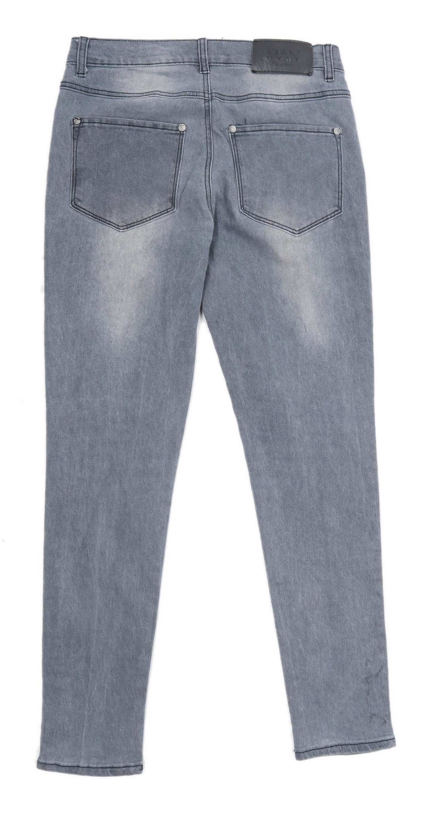 Boohoo Mens Grey Denim Jeans Size W31/L30