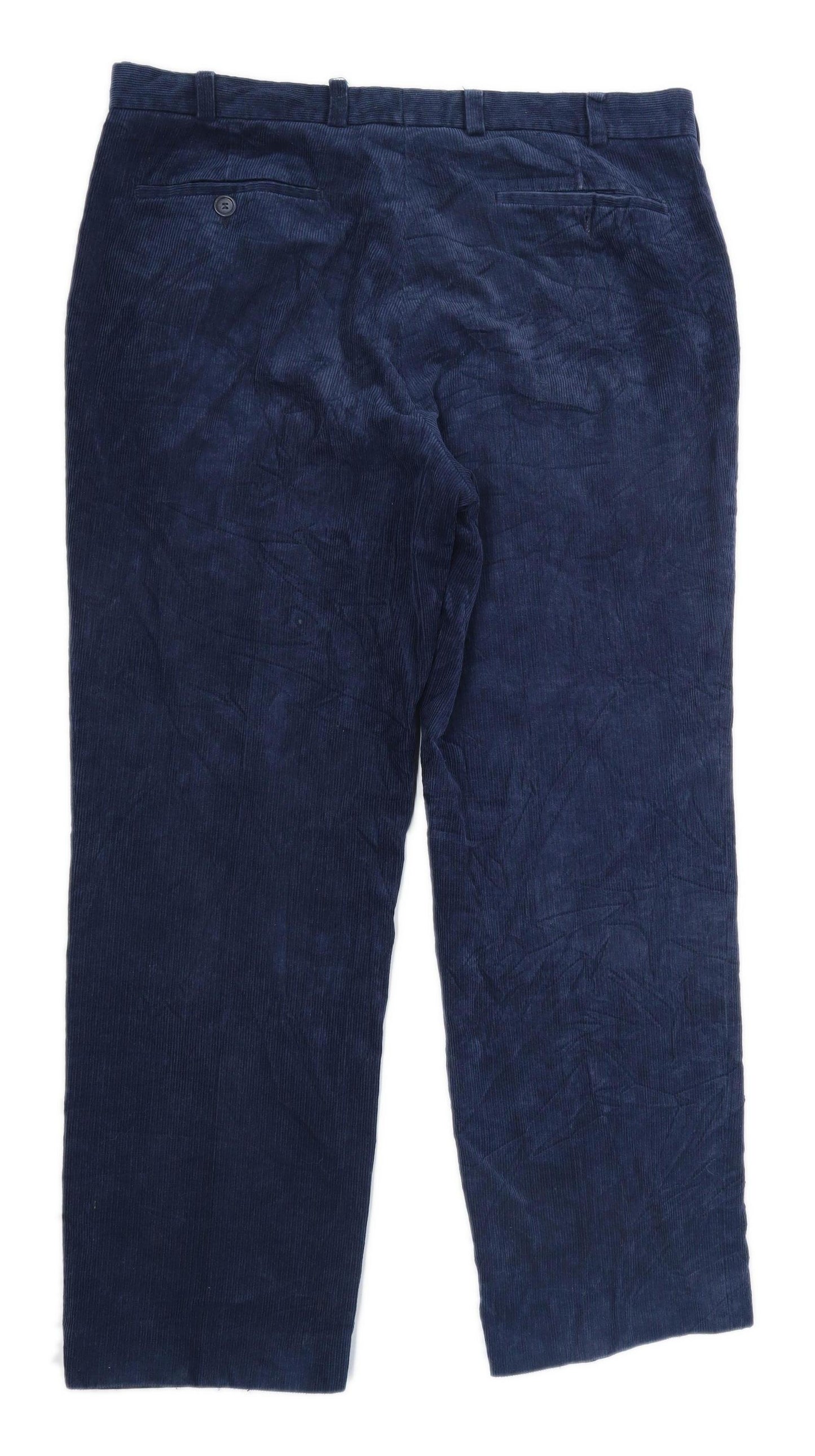 Brook Taverner Mens Blue Corduroy Trousers Size W36/L28