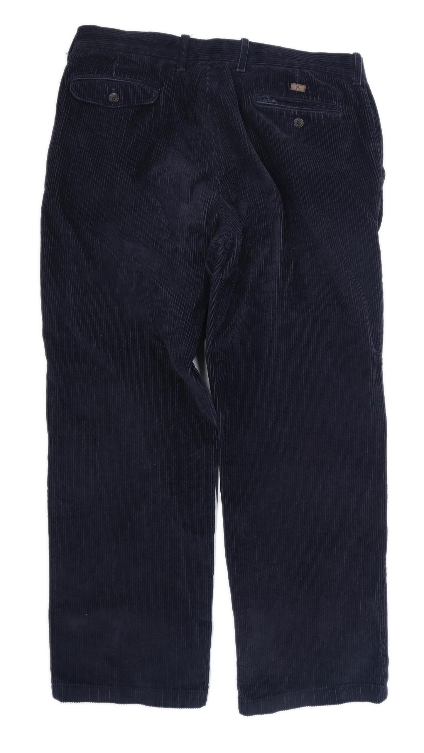 Preworn Mens Black Corduroy Trousers Size W36/L31