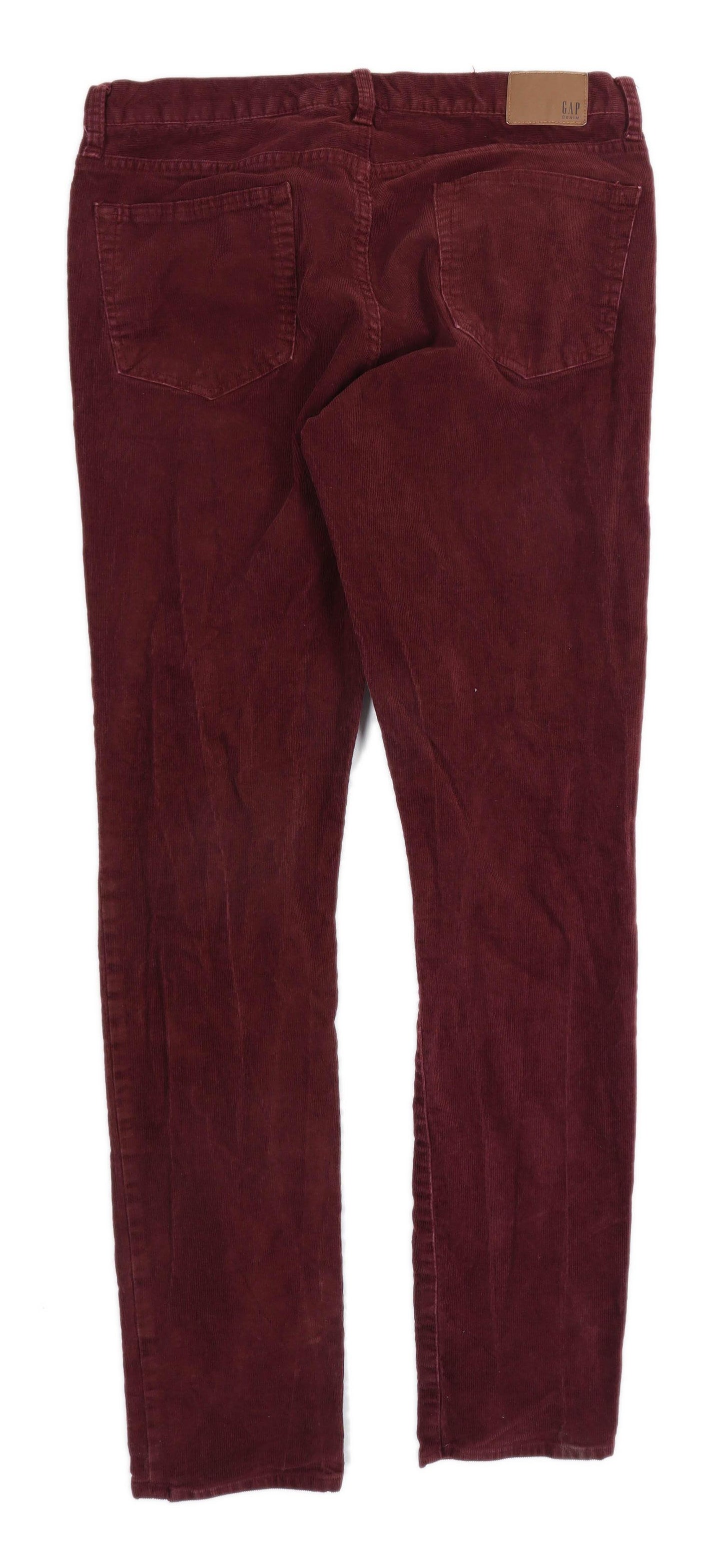 Gap Mens Burgundy Corduroy Trousers Size W32/L32