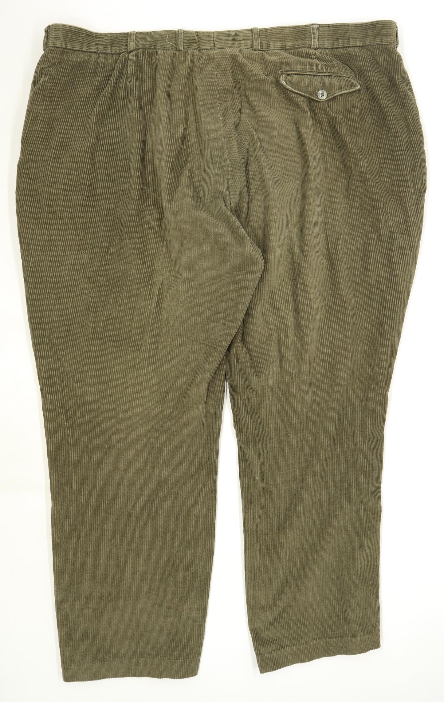 Premier Man Mens Green Corduroy Trousers Size W50/L30