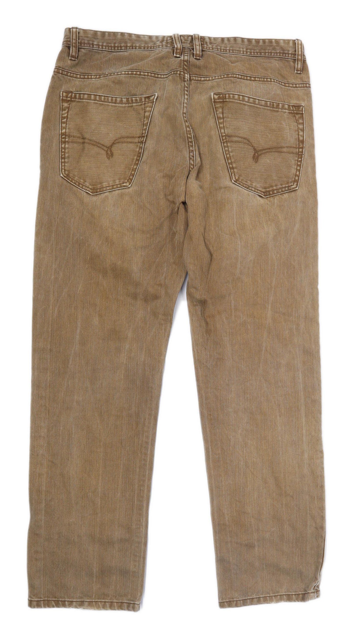 Next Mens Beige Denim Trousers Size W34/L28