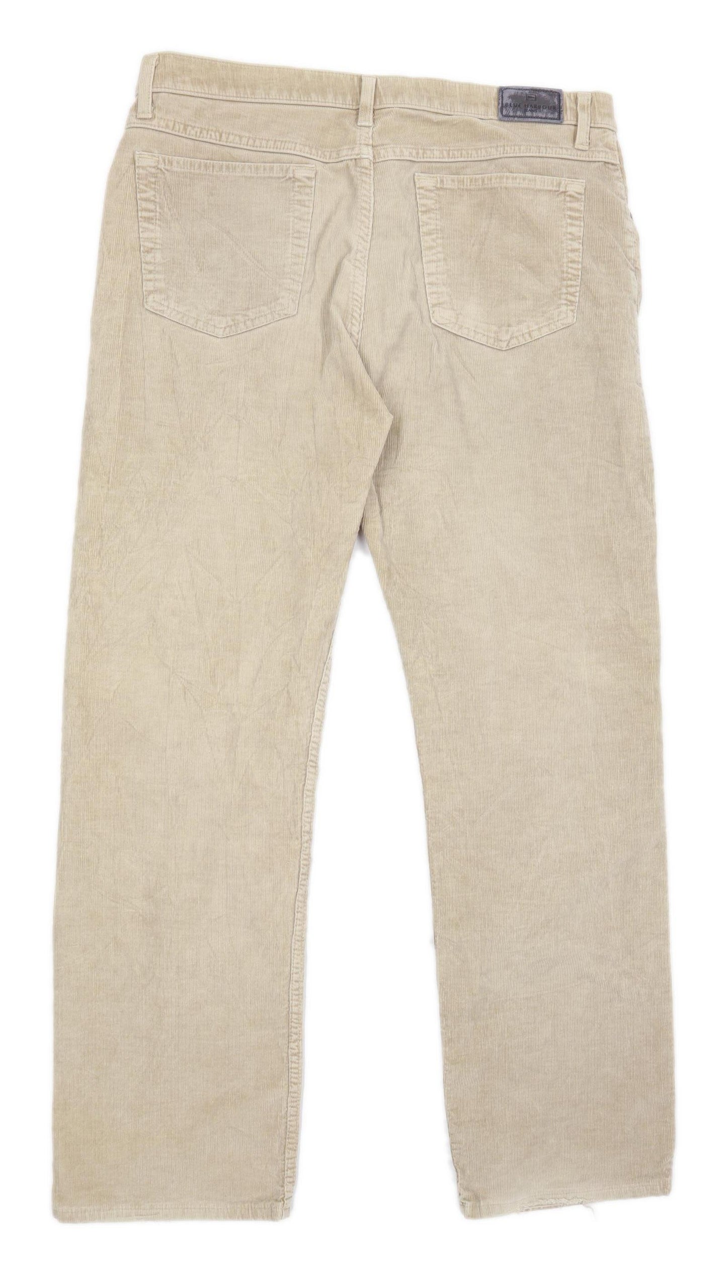 Blue Harbour Mens Beige Corduroy Trousers Size W36/L31
