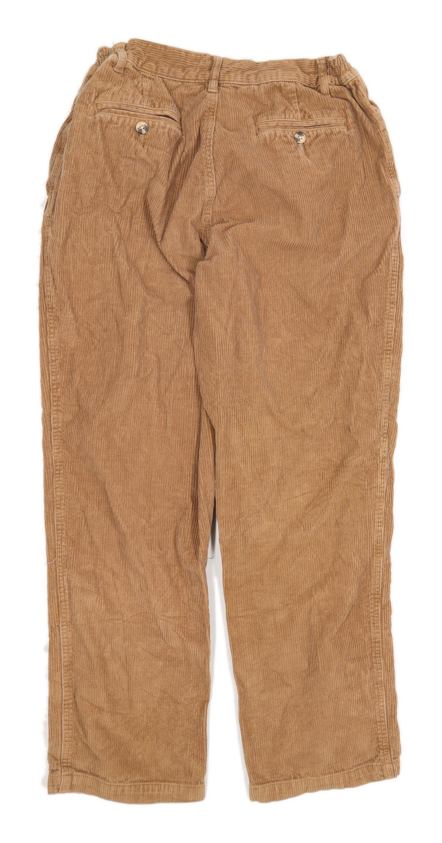Cotton Traders Mens Textured Brown Corduroy Trousers Size W32/L28