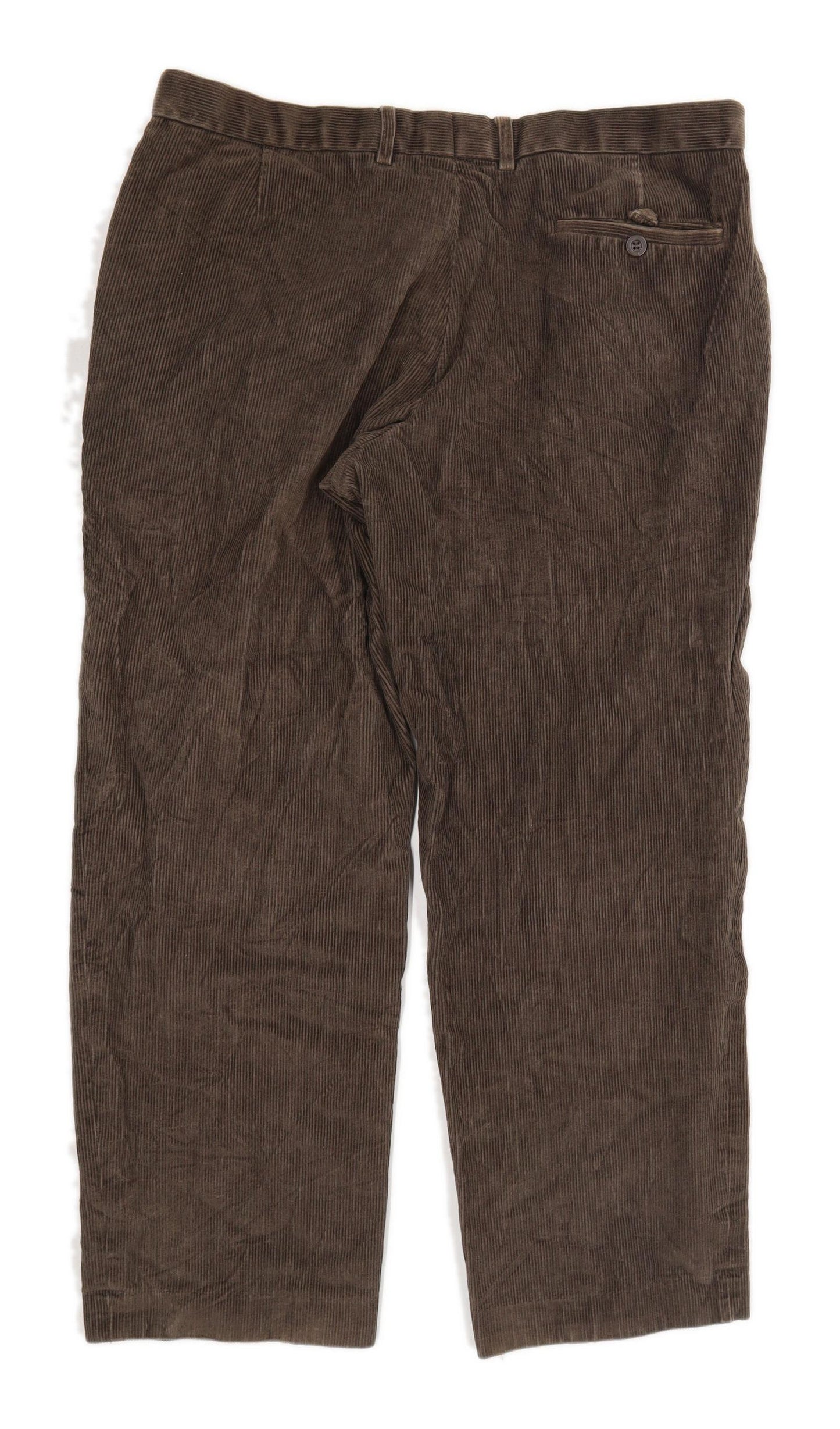 Marks & Spencer Mens Textured Brown Corduroy Trousers Size W36/L28