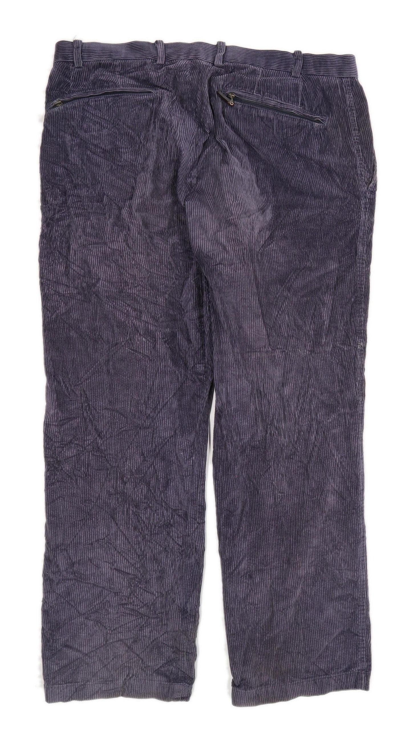 Blue Harbour Mens Textured Grey Cotton Blend Trousers Size W34/L28