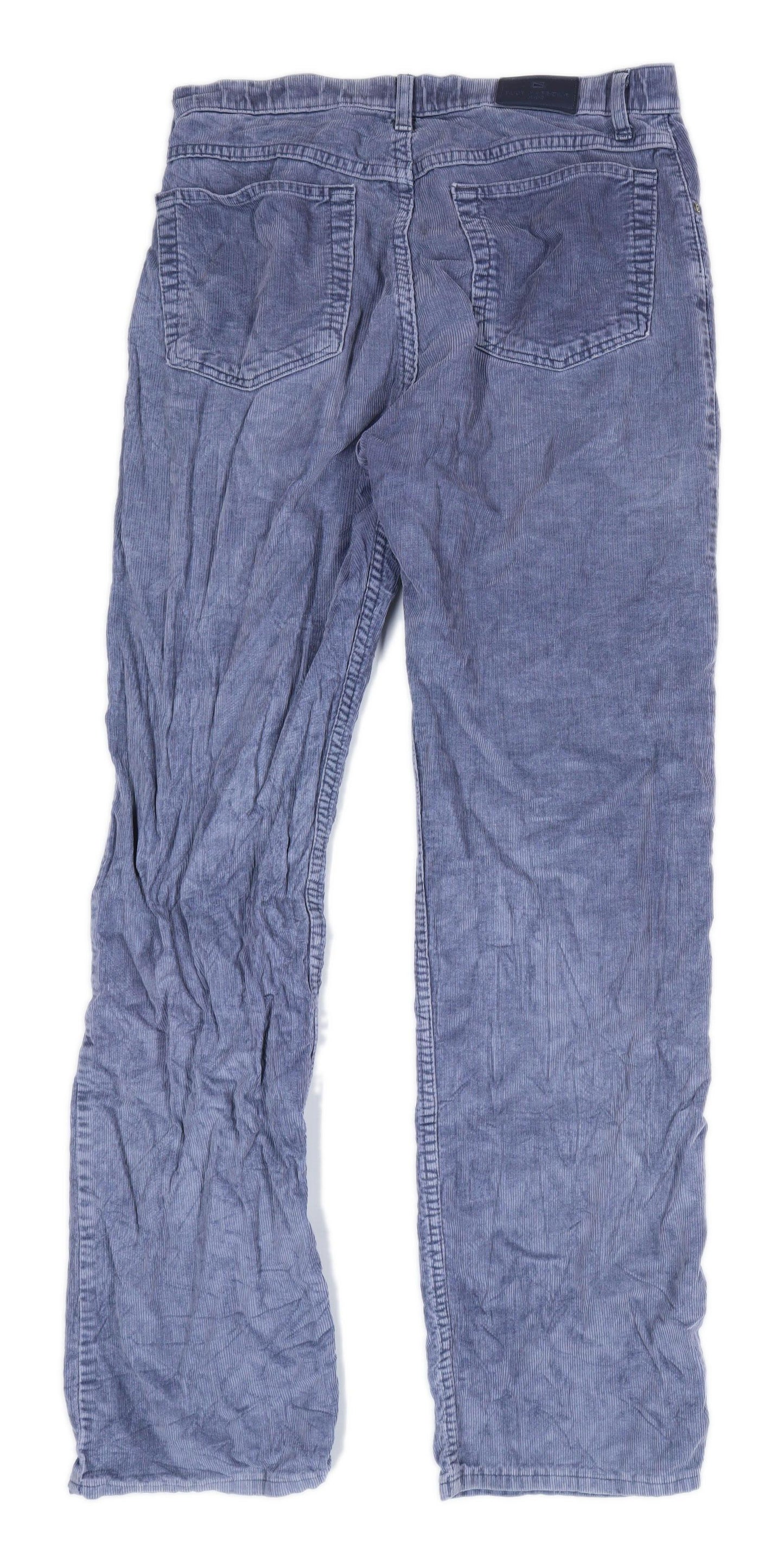 M&Co Mens Blue Corduroy Trousers Size W32/L31