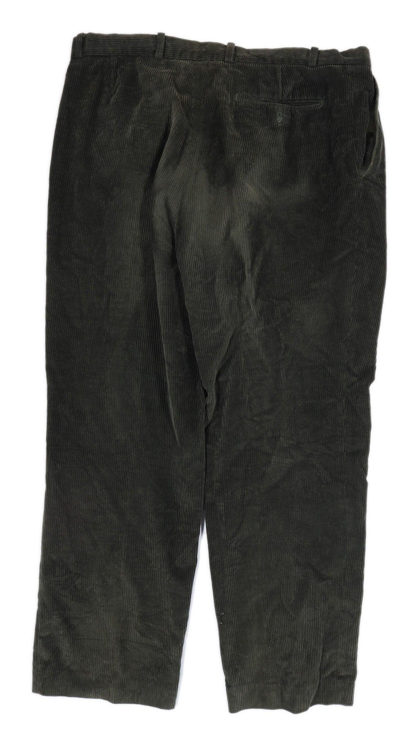 Berkertex Mens Green Corduroy Trousers Size W38/L28