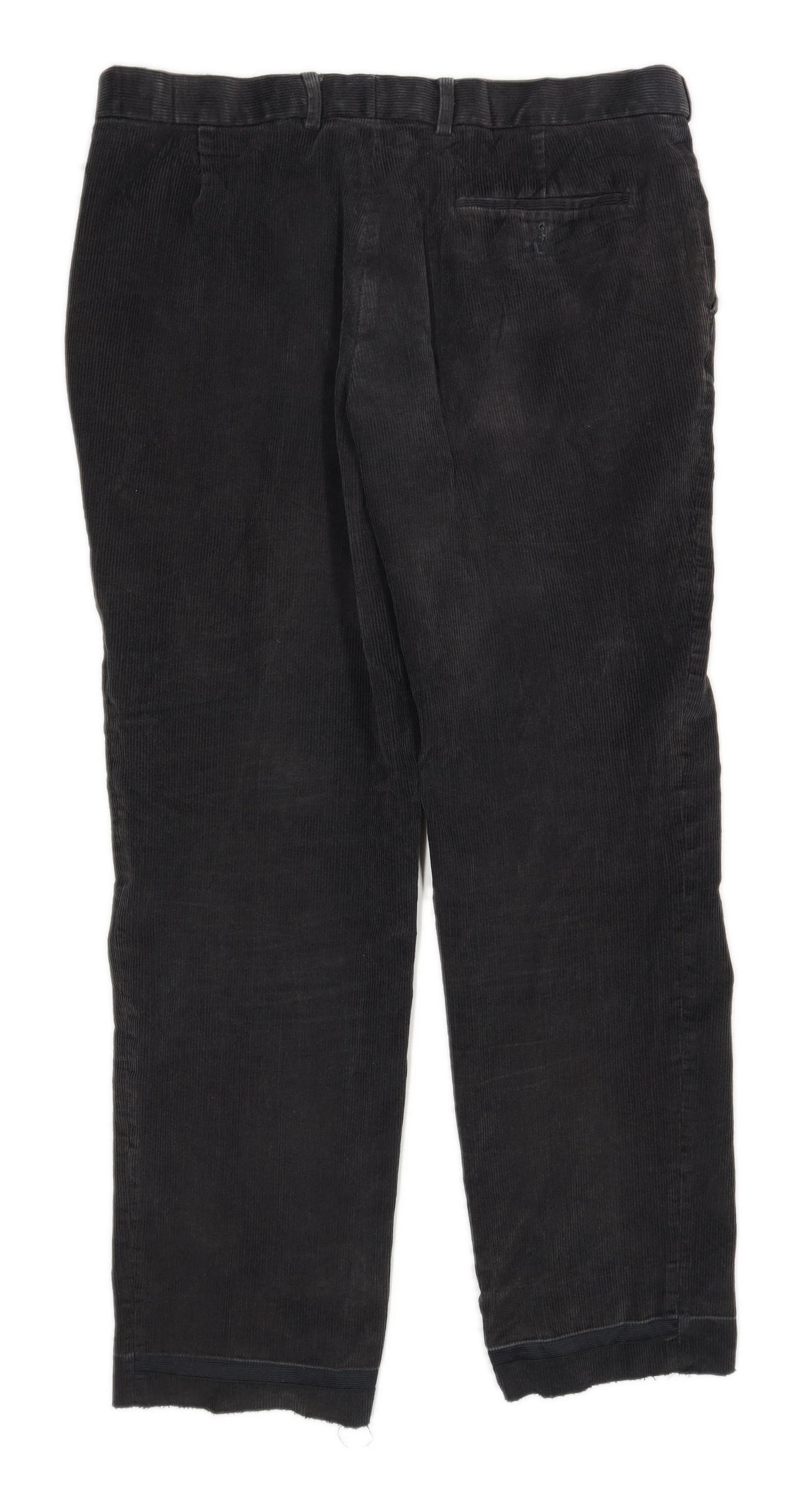 Marks & Spencer Mens Black Corduroy Trousers Size W36/L31