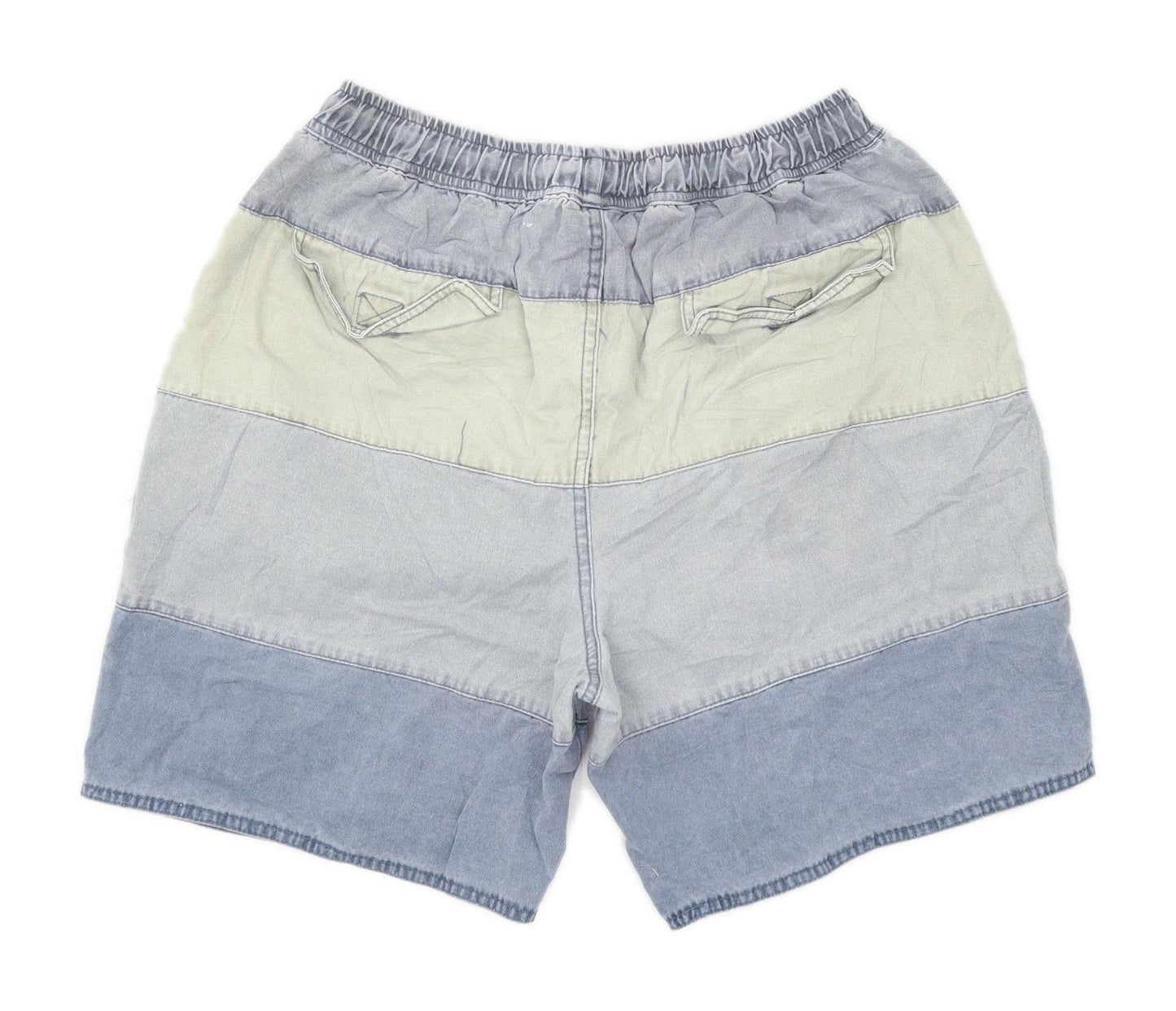 Pilgrim Mens Striped Multi-Coloured Denim Shorts Size S/L6