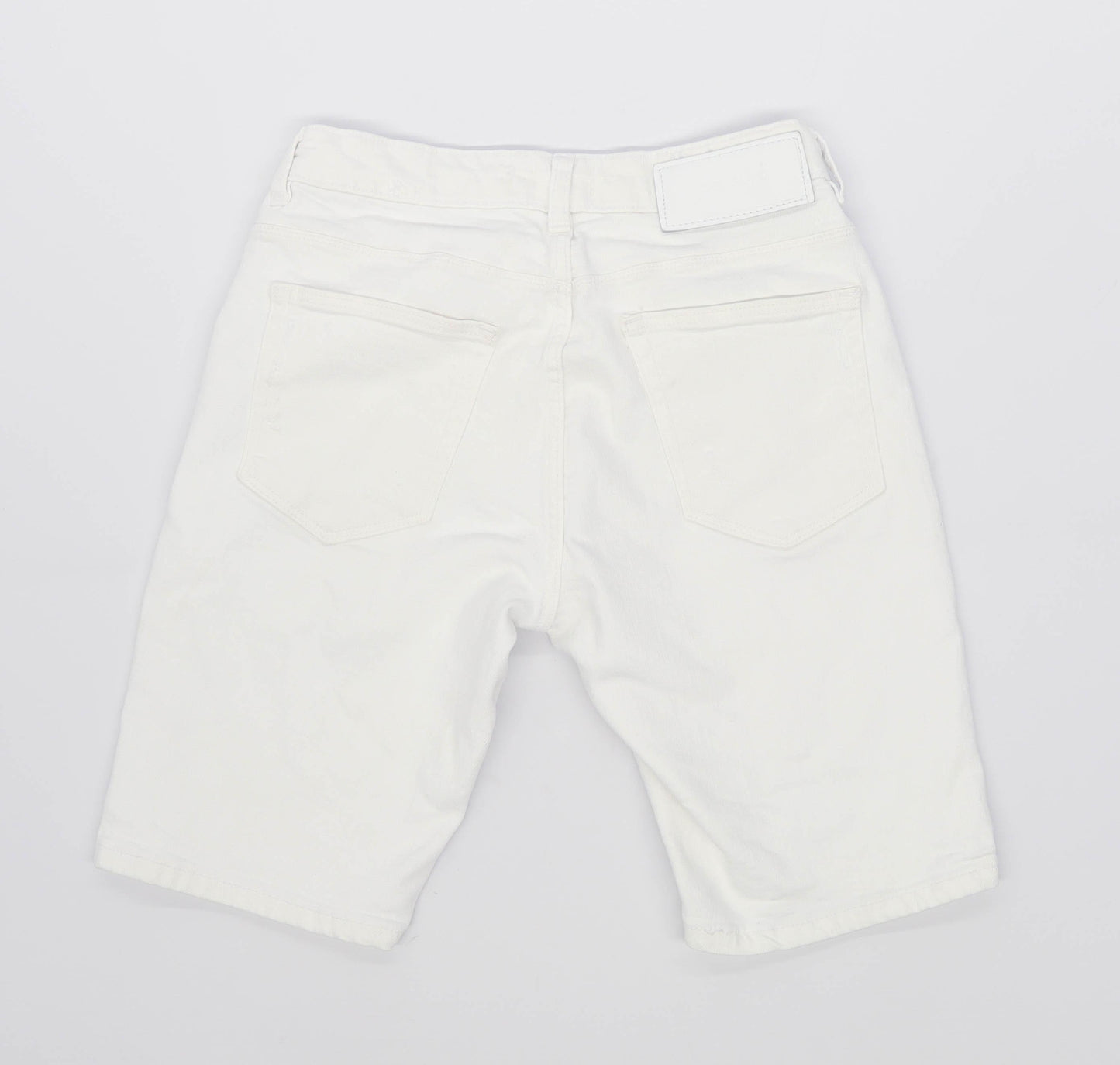 River Island Mens White Denim Shorts Size W28/L9