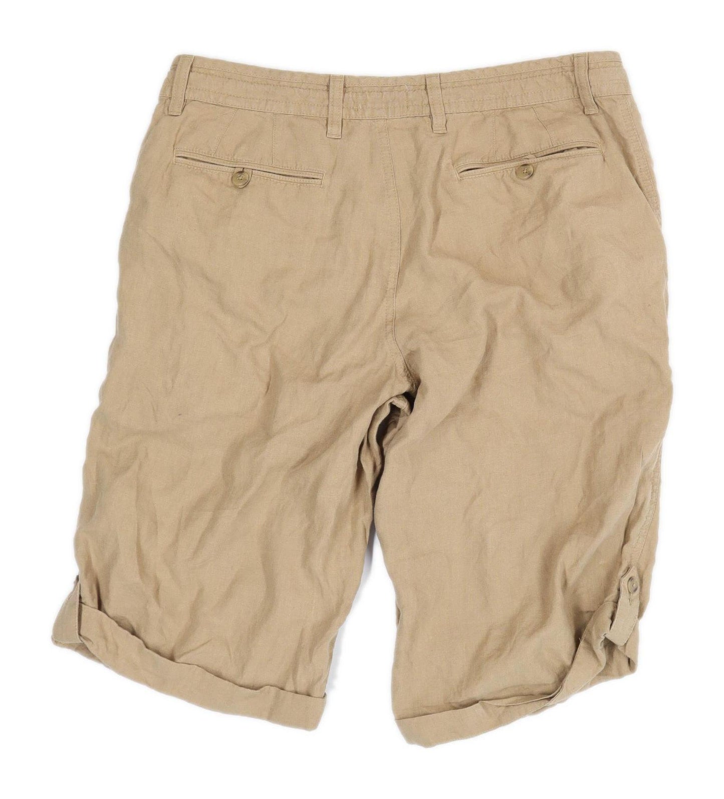 Marks & Spencer Mens Beige Cotton Shorts Size W36/L14