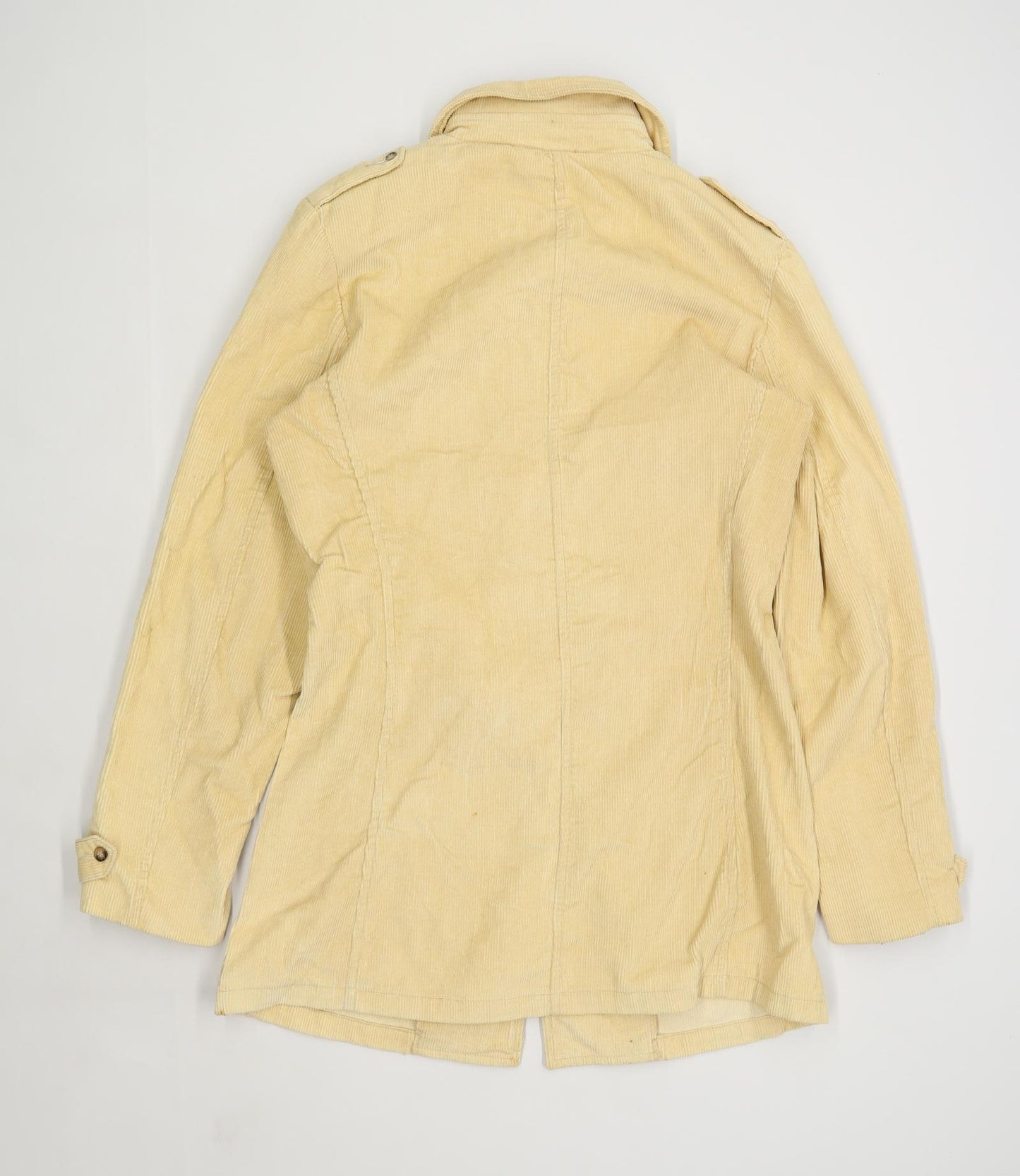 YYSC Womens Size M Corduroy Textured Beige Midweight Coat