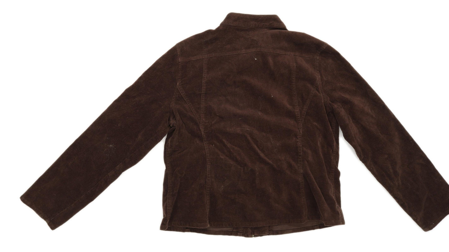 Marks & Spencer Womens Size 18 Cotton Blend Brown Midweight Jacket