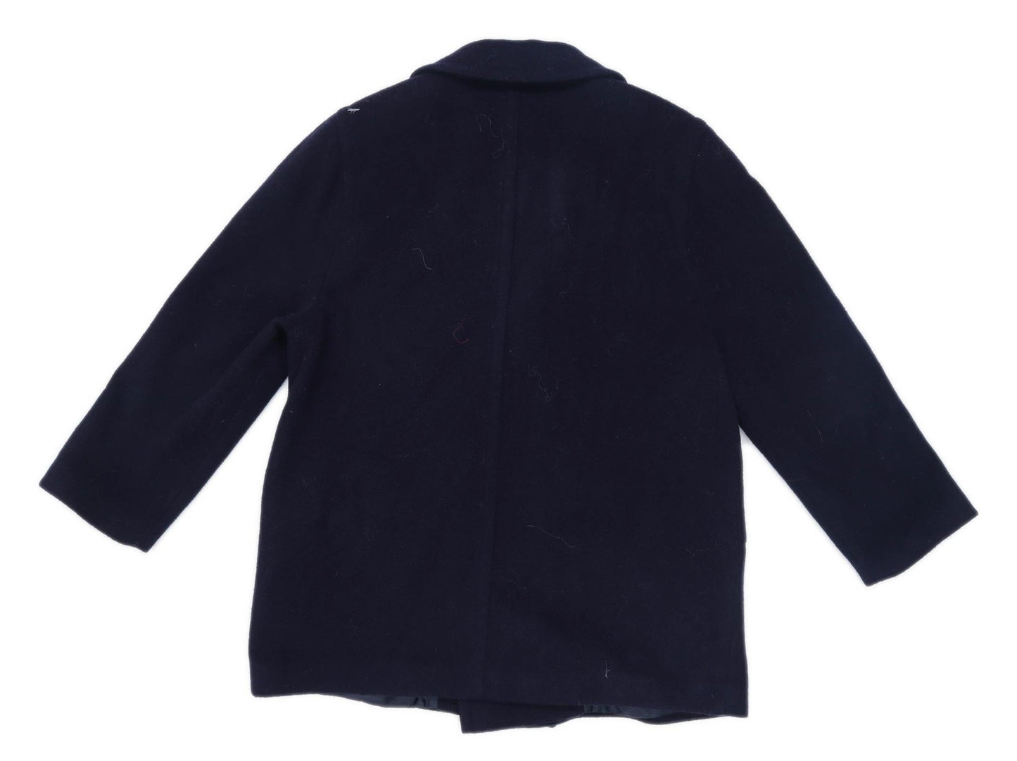 Marks & Spencer Womens Size 16 Wool Blend Blue Coat