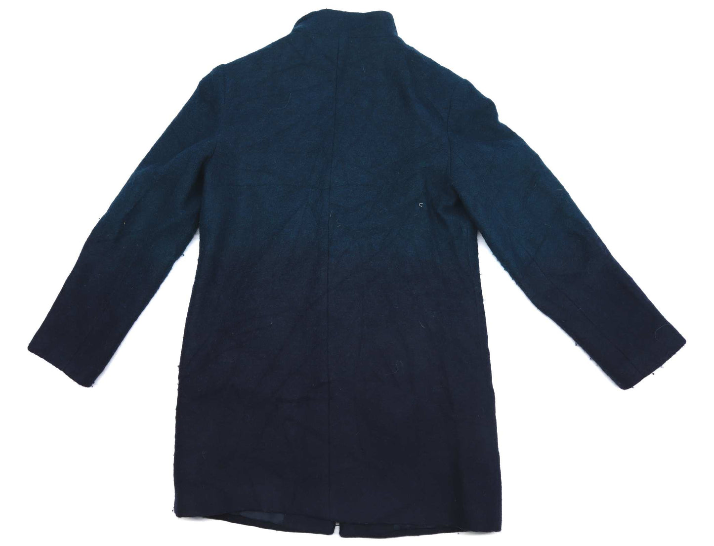 M&Co Womens Size 12 Wool Blend Blue Coat