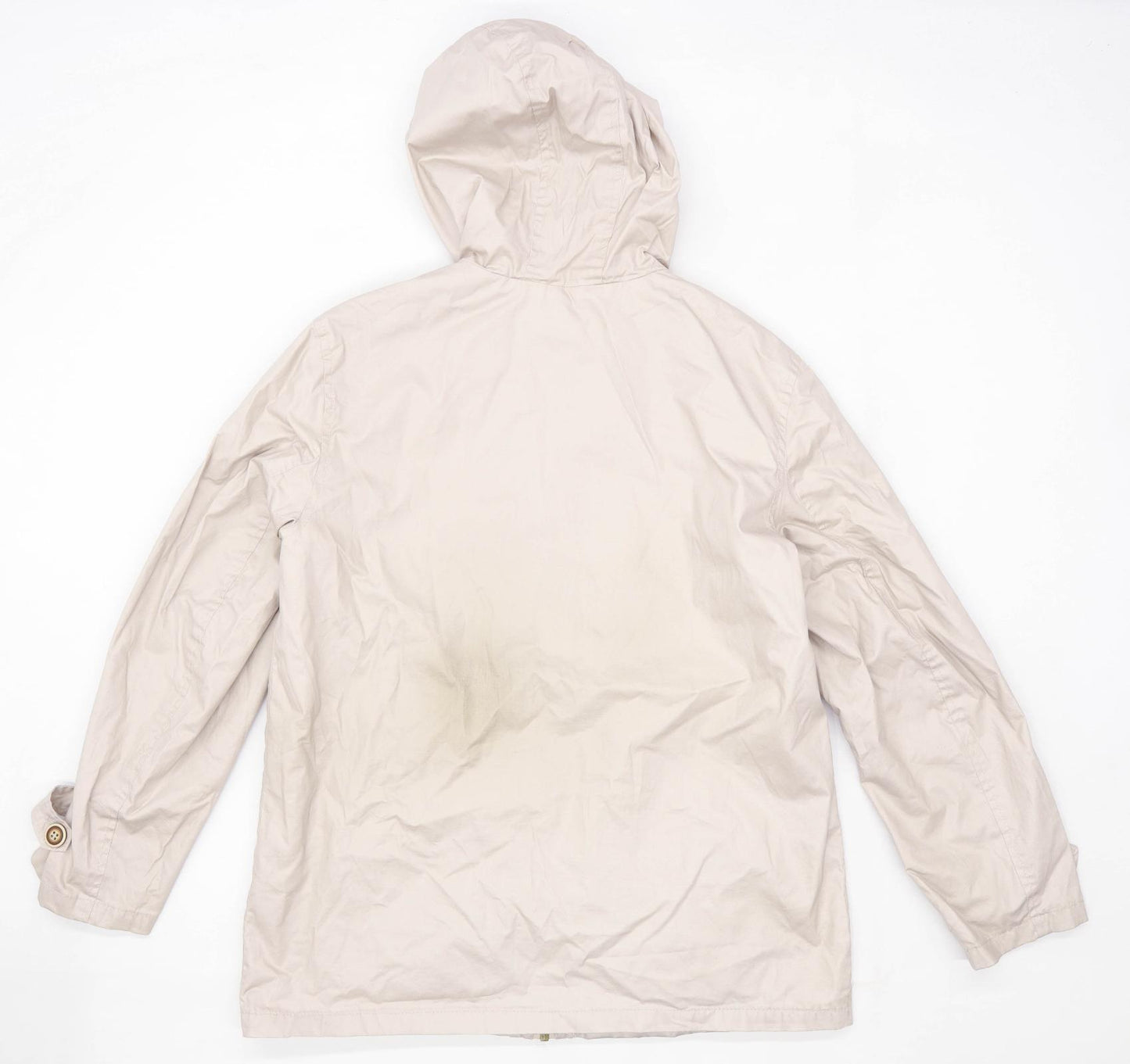 M&Co Womens Size 12 Cotton Beige Lightweight Coat