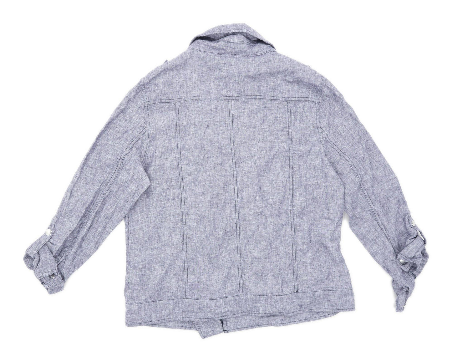 M&Co Womens Size 10 Cotton Blue Jacket