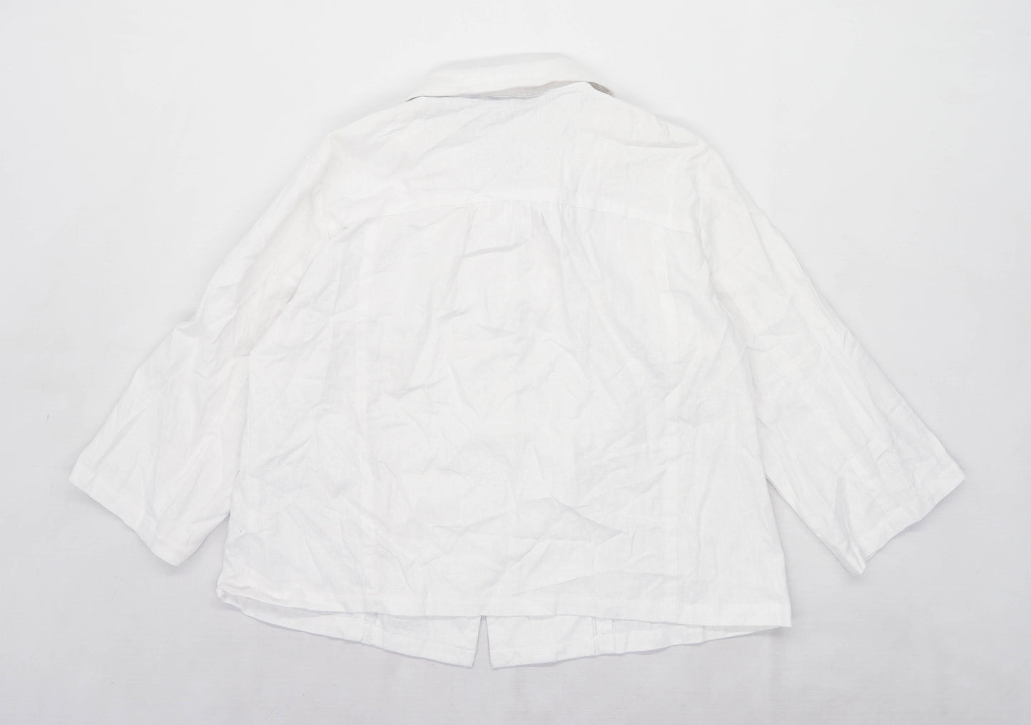 Mia Moda Womens Size 16 Cotton White Jacket
