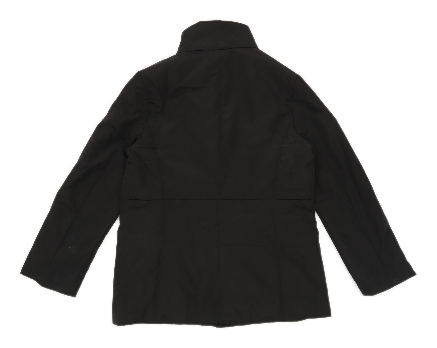 Minuet Womens Size 12 Black Lightweight Button Up Coat