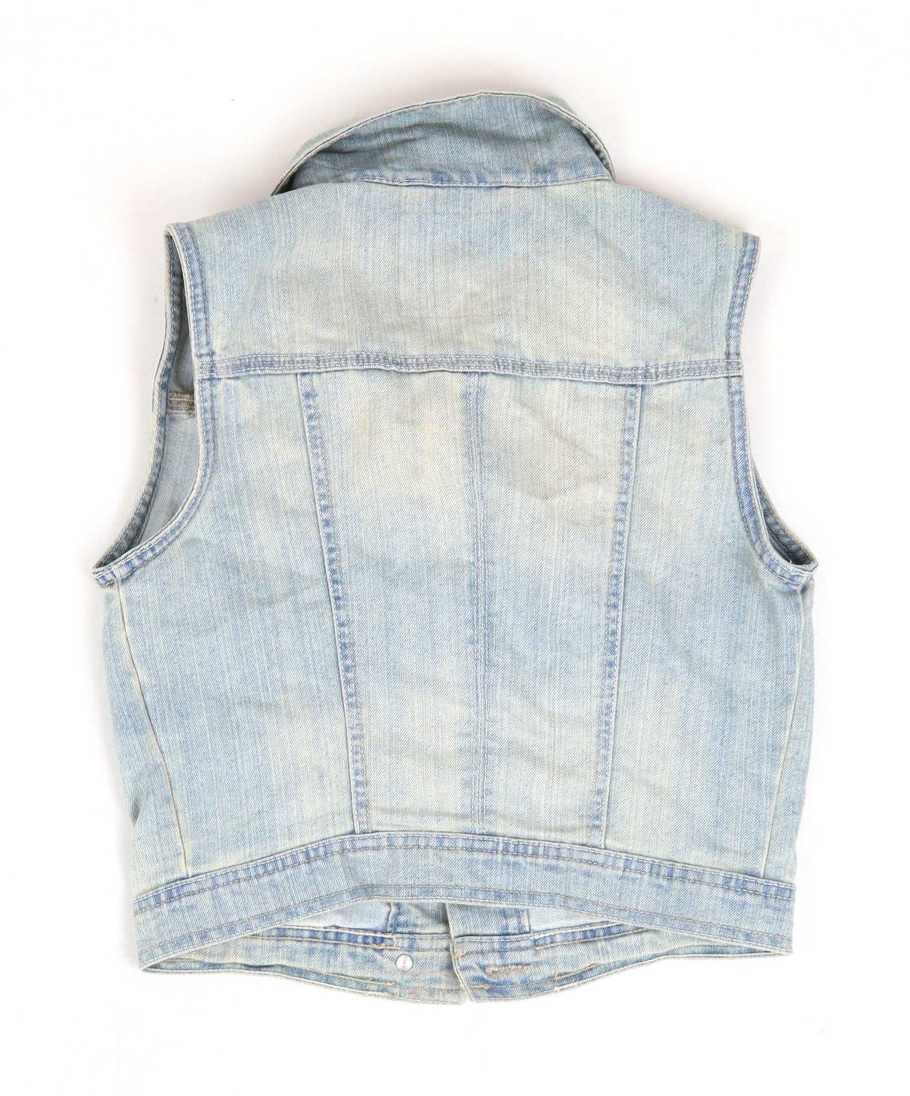 New Look Womens Size 8 Blue Denim Waistcoat
