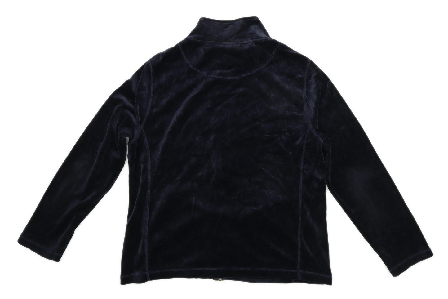 Marks & Spencer Womens Size 18 Cotton Blend Blue Zip Up Hoodie Jacket